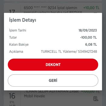 Turkcell Para İadesi Yapmıyor