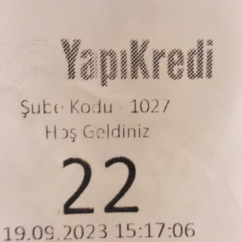 Yapı Kredi Bankası Sıra Bekleme Süresi