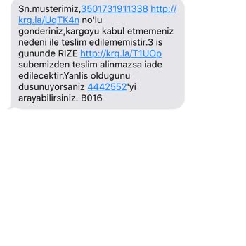 Aras Kargo Teslimat Sorunu Yaşıyorum.