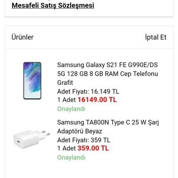 A101 Online Alışveriş Sipariş İptali