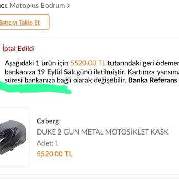 Motoplus Bodrum İndirimli Diye Ürünü Göndermedi.