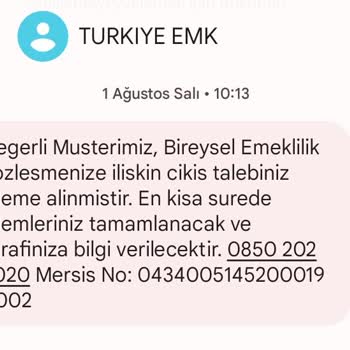 Türkiye Hayat Emeklilik Emeklilik Tazminatı Ödemesi Yapmıyor