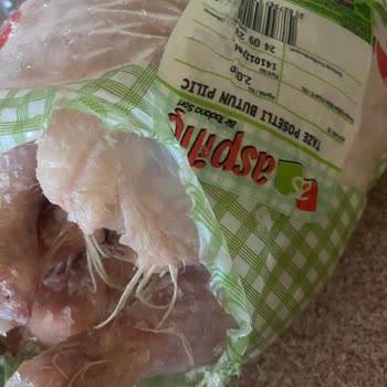 As Piliç Tavuk Üstünde Hala Tüyleri Mevcut