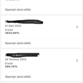 Sephora Satın Alınan Ürünlerin Sistemsel İptali