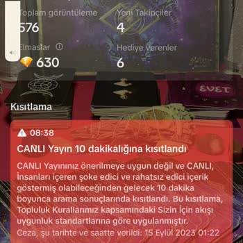 TikTok Yayın Kısıtlama Ve İhlal