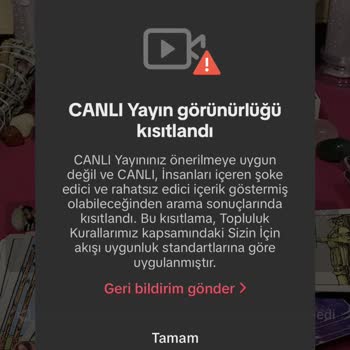 TikTok Yayın Kısıtlama Ve İhlal