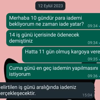 Reorah Collection Ürün İadesi Yaptığım Halde Para İadem Yapılmadı