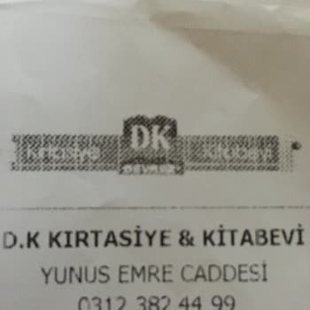 DK Kitabevi Kırtasiye Değişim Yapmıyor