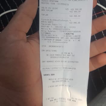 A101 Volta Motor Evrak Eksiği