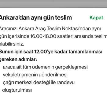 Vavacars Aynı Gün Teslim Yazılıp Aynı Gün Teslimatın Mümkün Olmaması