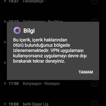 Bein Connect VPN Hatası