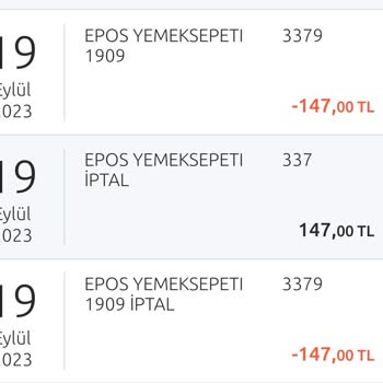 Yemeksepeti Karttan Çekilen Yemek Ücreti