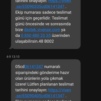 Vivense Ürün Teslimatım Yapılmadı