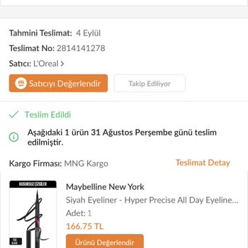 Maybelline Eyeliner Ucu Kurudu