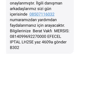 P*****a Berat Vakfı Adı Altında Yardım