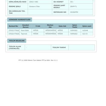 PTT Kargo Kargom Elime Ulaşmıyor