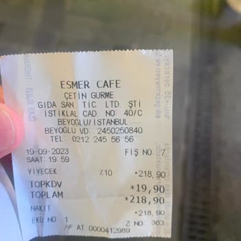 Taksim Esmer Cafe Zorla Garsoniyer Alıyor. Fiş Vermiyor