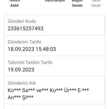 Sendeo Kargom Teslim Edilmedi