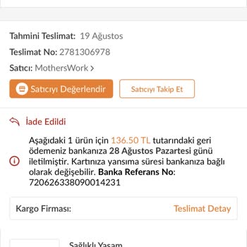 Trendyol İade Kargolarımın Karıştırılması Nedeniyle, İade Sürecimin Aksaması