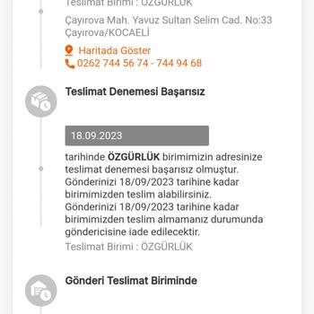 MNG Kargo Özgürlük Şubesi Kargo Teslimatı Yapmıyor