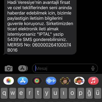 Hadi TOM Pay Hadi Veresiye Adı Altında SMS