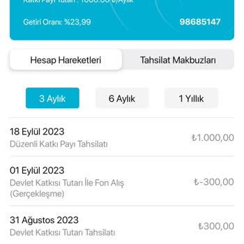 Türkiye Hayat Emeklilik Provizyonda Bekleyen Tutar Hesabıma Geçmeyen Tutar