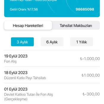 Türkiye Hayat Emeklilik Provizyonda Bekleyen Tutar Hesabıma Geçmeyen Tutar