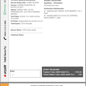 Arçelik Yanlış Teşhis Yapıp 4700 Param Çöpe Gitti Hala Da Düzelmedi