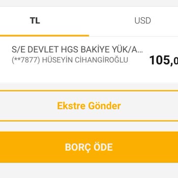 HGS Yüklemem Karttan Kesildi Ancak HGS De Görünmüyor.