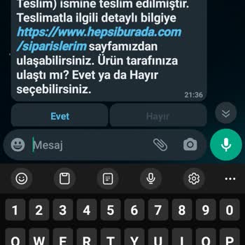 Hepsiburada Sipariş İade Talebi