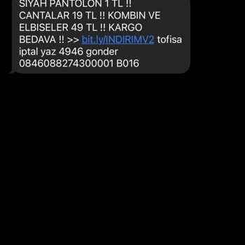 Tofisa Mesaj Gelsin İstemiyorum