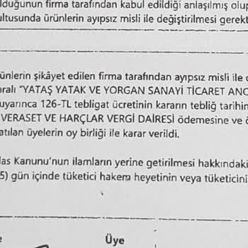 Yataş Hatalı Ürün, İlgisiz Firma