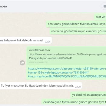 Teknosa.com Site Üzerindeki Fiyatla Sepetteki Fiyat Farkı