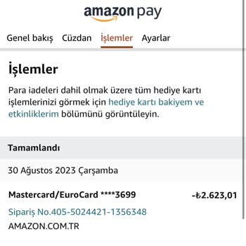 Amazon Para İadem Yapılmadı