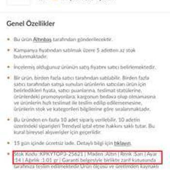 Altınbaş Yanlış Ürün Gönderimi