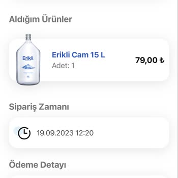 Erikli Su Geç Gelen Sipariş Ve İade İşlemi Yapmamaları