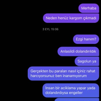 Ezgiaktas.co Hesabının Ücreti Alıp Ürünleri Göndermemesi
