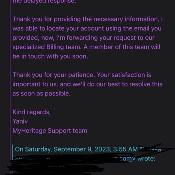 Myheritage Para İadesi Yapmadı