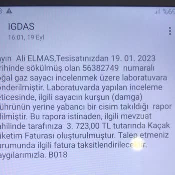 İGDAŞ Daire Kapalıyken Mühürle Oynandı Diye Cezası Kesiyor