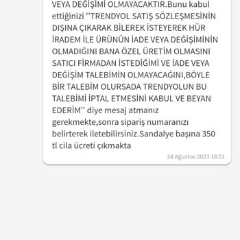 CLK Tekstil Dekorasyon Para İadesi Yapılmıyor