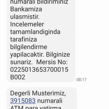 VakıfBank ATM'de Sıkışan Paranın İade Edilmesi