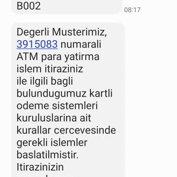 VakıfBank ATM'de Sıkışan Paranın İade Edilmesi