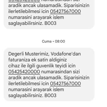 Vodafone Elinde Olmayan Cihaz Satıp Haksız Yere Bedel İstiyor