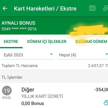 Garanti BBVA Bankası Yıllık Kart Ücreti