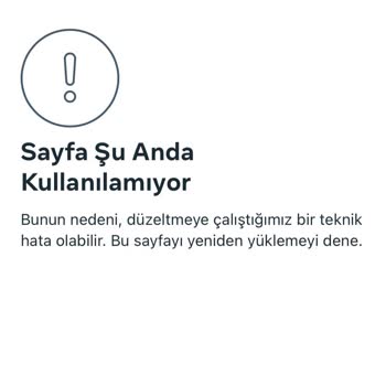 Instagram Sayfa Şu Anda Kullanılamıyor