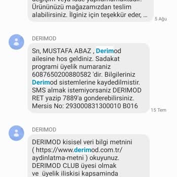 Derimod -ayıplı Ürün Nedeniyle Ürünü Kullanamıyoruz