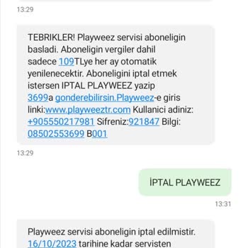 Playweez Onay Olmadan Abonelik Başlatma
