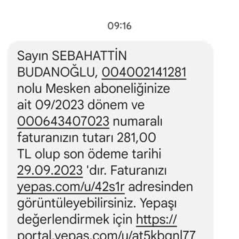 YEPAŞ (Yeşilırmak Elektrik Perakende) Başkasının Faturası Bana Geldi