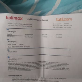 Holimax Ayırtılan Otel Tarihinin, Farklı Tarih Olması.