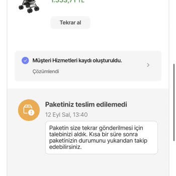 Hepsiburada Gelmeyen Bebek Arabası